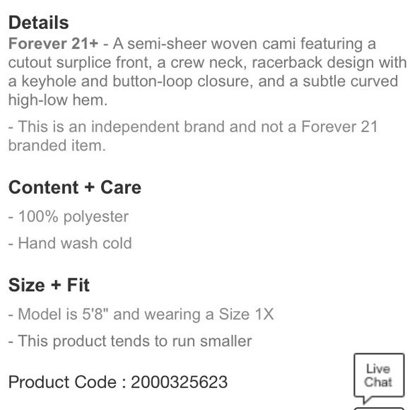 Plus Size High-Low Cami - Picture 5 of 5